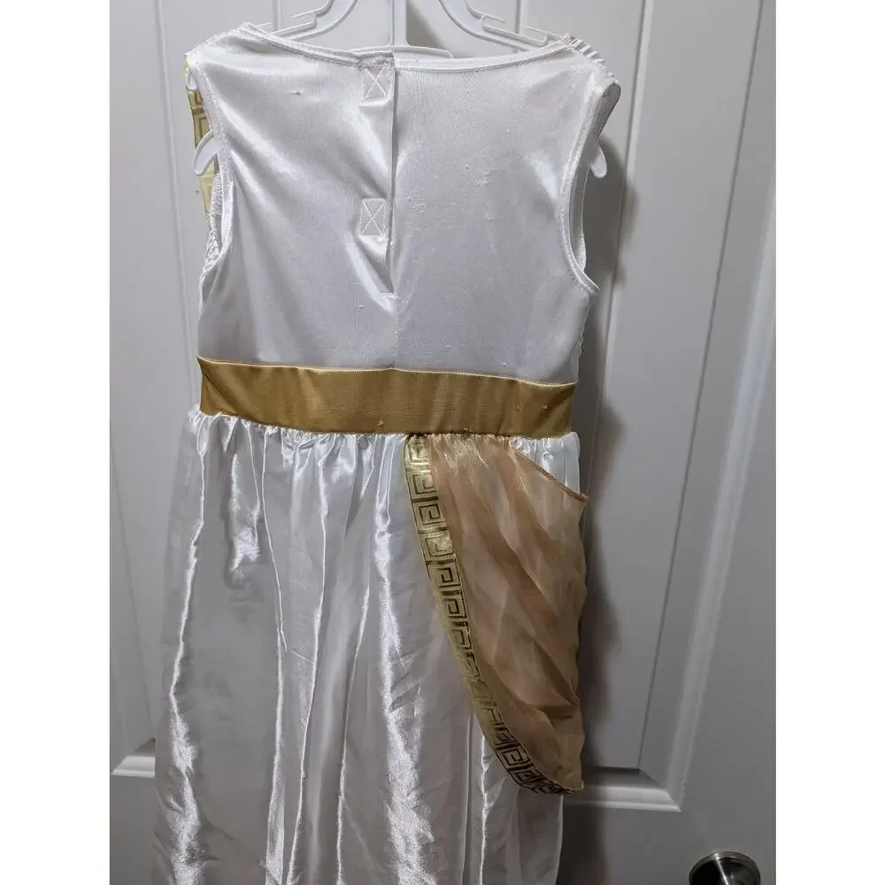 Roman Greek Goddess Halloween Costume Cosplay Dress Headband Kids Size 3-5